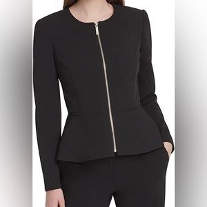 DKNY Womens zippered peplum jacket (NWT)